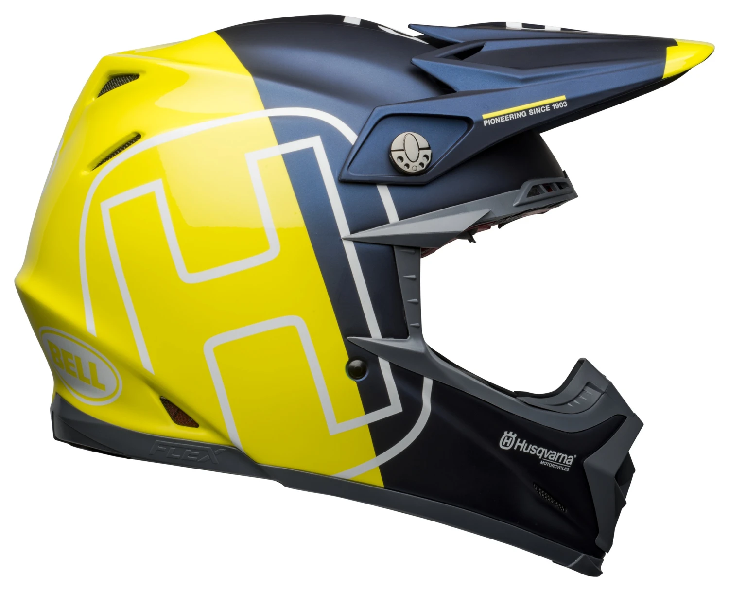 Bell Helmets Bell Moto-9 Flex Husqvarna Gotland Helmet 4 Bell Helmets Bell Moto-9 Flex Husqvarna Gotland Helmet - Image 4