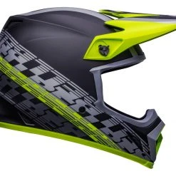Bell Helmets Bell MX-9 MIPS Offset Helmet -Helmets Sale 2024 bell mx9 mips offset helmet black hi viz yellow grey 3
