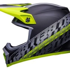 Bell Helmets Bell MX-9 MIPS Offset Helmet -Helmets Sale 2024 bell mx9 mips offset helmet black hi viz yellow grey 7