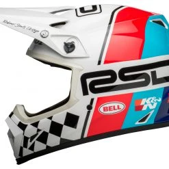 Bell Helmets Bell MX-9 MIPS RSD The Rally Helmet -Helmets Sale 2024 bell mx9 mipsrsd the rally helmet white red blue 2