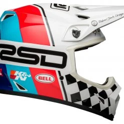 Bell Helmets Bell MX-9 MIPS RSD The Rally Helmet -Helmets Sale 2024 bell mx9 mipsrsd the rally helmet white red blue 3