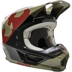 Fox Racing V1 BNKR Helmet 17 Fox Racing V1 BNKR Helmet -Helmets Sale 2024 fox racing v1 bnkr helmet camo 2