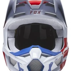 Fox Racing V1 Skew Helmet -Helmets Sale 2024 fox racing v1 skew helmet white red blue 1