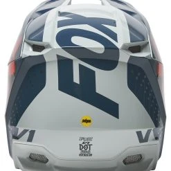 Fox Racing V1 Trice Helmet -Helmets Sale 2024 fox racing v1 trice helmet grey orange 3