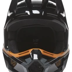 Helmet Closeouts Fox Racing V2 Merz Helmet -Helmets Sale 2024 fox racing v2 merz helmet black gold 1