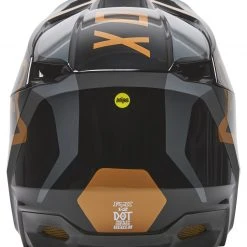 Helmet Closeouts Fox Racing V2 Merz Helmet -Helmets Sale 2024 fox racing v2 merz helmet black gold 3