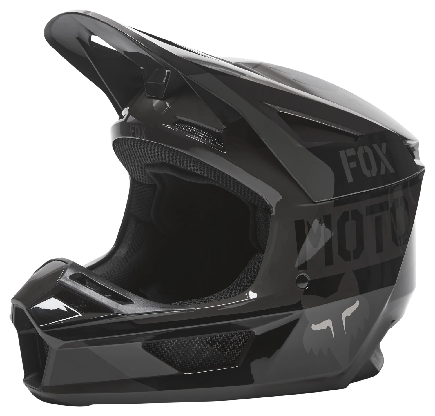 Helmet Closeouts Fox Racing V2 Nobyl Black Helmet 3 Helmet Closeouts Fox Racing V2 Nobyl Black Helmet - Image 3