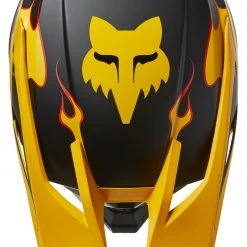 Fox Racing V3 RS Super Trick Helmet -Helmets Sale 2024 fox racing v3 rs super trick helmet black yellow 4