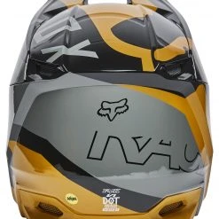 Fox Racing Youth V1 Skew Helmet -Helmets Sale 2024 fox racing youth v1 skew helmet black gold 3