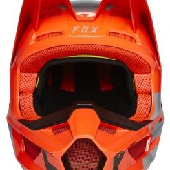 Fox Racing Youth V1 Skew Helmet Grey/Orange / Youth SM [Open Box] -Helmets Sale 2024 fox racing youth v1 skew helmet grey orange youth sm open box grey orange 1