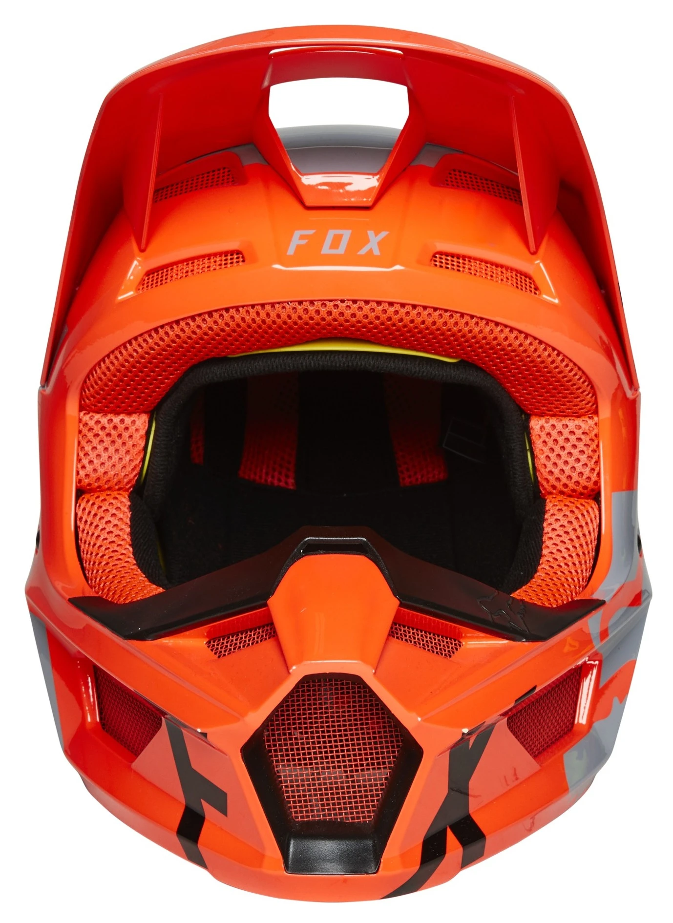 Fox Racing Youth V1 Skew Helmet Grey/Orange / Youth SM [Open Box] - Image 2