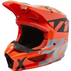 Fox Racing Youth V1 Skew Helmet Grey/Orange / Youth SM [Open Box] -Helmets Sale 2024 fox racing youth v1 skew helmet grey orange youth sm open box grey orange 2