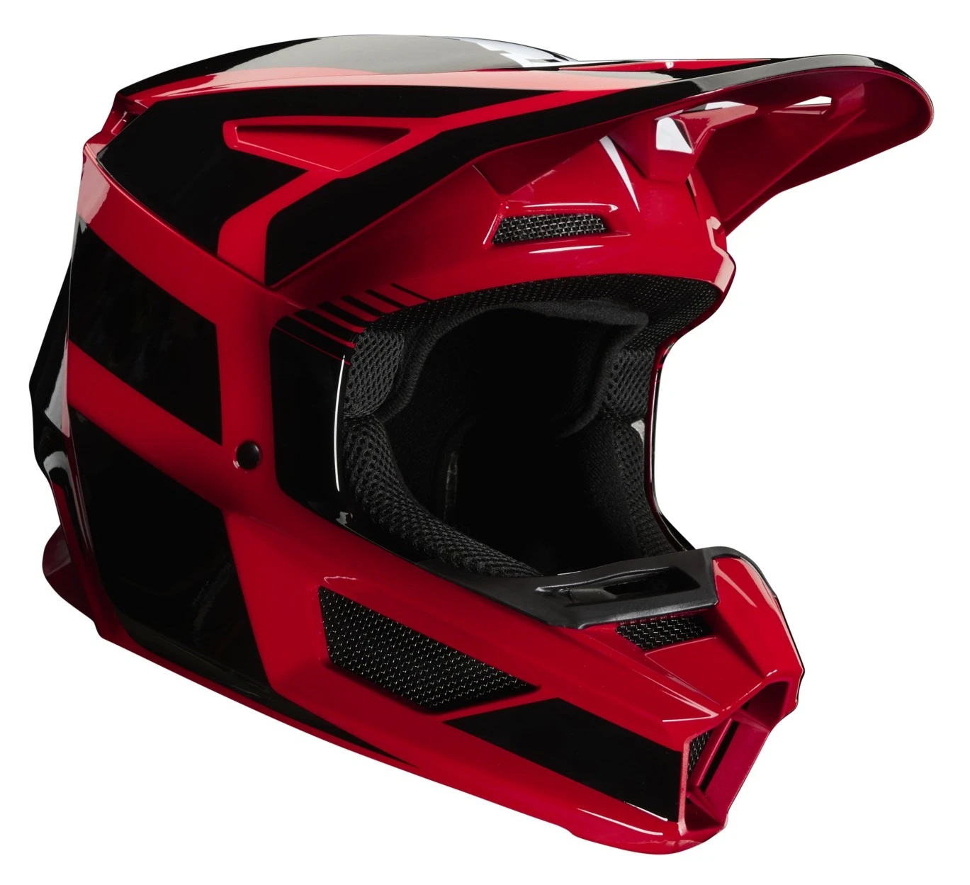 Helmet Closeouts Fox Racing Youth V2 Hayl Helmet Red / Youth LG [Blemished - Very Good] - Image 2