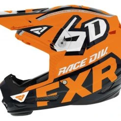 FXR 6D ATR-2 Youth Helmet -Helmets Sale 2024 fxr6 datr2 youth helmet orange black silver 1