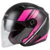GMAX Helmets Open Face & 3/4 GMax OF77 Reform Helmet Black/Pink/Silver / SM [Open Box]