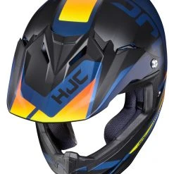 HJC Helmets HJC Youth CL-XY 2 Creed Helmet -Helmets Sale 2024 hjcclxy2 creed youth helmet black blue orange 2