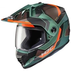 HJC Helmets HJC DS-X1 Synergy Helmet -Helmets Sale 2024 hjcdsx1 synergy helmet green orange brown