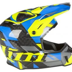 Klim F3 Carbon Raid Helmet -Helmets Sale 2024 klim f3 carbon raid helmet blue hi viz yellow 2