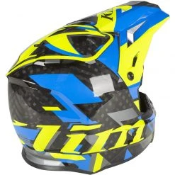 Klim F3 Carbon Raid Helmet -Helmets Sale 2024 klim f3 carbon raid helmet blue hi viz yellow 3