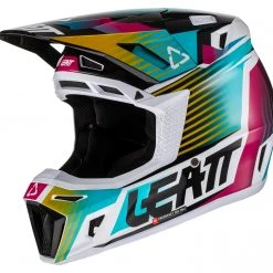 Helmet Closeouts Leatt Moto 8.5 Composite V22 Helmet Kit -Helmets Sale 2024 leatt moto85 composite v22 helmet kit aqua 1