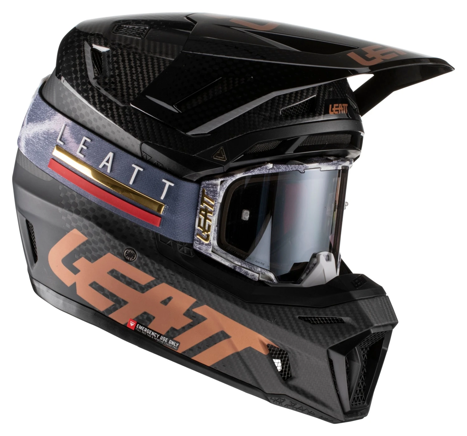 Helmet Closeouts Leatt Moto 9.5 Carbon V22 Helmet Kit 1 Helmet Closeouts Leatt Moto 9.5 Carbon V22 Helmet Kit