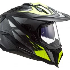 LS2 Helmets LS2 Explorer Carbon Focus Helmet -Helmets Sale 2024 ls2 explorer carbon focus helmet titanium yellow 3