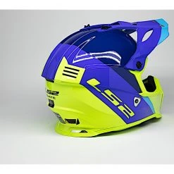 LS2 Helmets LS2 Gate Launch Helmet -Helmets Sale 2024 ls2 helmets launch gate blue hi viz yellow 2