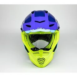 LS2 Helmets LS2 Gate Launch Helmet -Helmets Sale 2024 ls2 helmets launch gate blue hi viz yellow 4