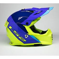 LS2 Helmets LS2 Youth Gate Launch Helmet -Helmets Sale 2024 ls2 helmets launch gate blue hi viz yellow 8