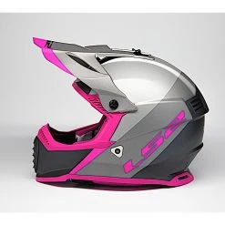 LS2 Helmets LS2 Youth Gate Launch Helmet -Helmets Sale 2024 ls2 helmets launch gate silver grey pink 5