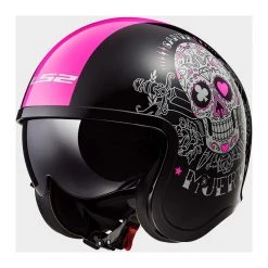 LS2 Helmets LS2 Spitfire Pink Muerte Helmet
