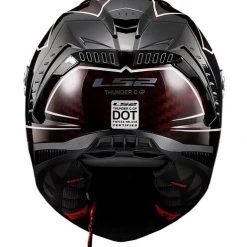 LS2 Helmets LS2 Thunder Carbon Lightning Helmet -Helmets Sale 2024 ls2 thunder carbon lightning helmet red grey black 3