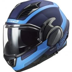 LS2 Helmets LS2 Valiant II Orbit Helmet Matte Blue/Black / XL [Open Box]