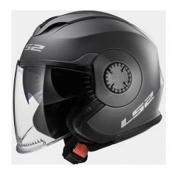 LS2 Helmets Open Face & 3/4 LS2 Verso Helmet Matte Titanium / SM [Open Box]