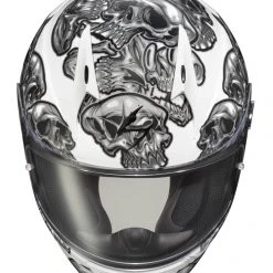 Scorpion EXO-R320 Skull-E Helmet -Helmets Sale 2024 scorpion exor320 skull e helmet silver 1