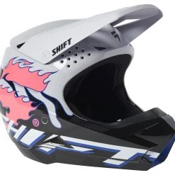 Shift Youth White Label Burntable Helmet -Helmets Sale 2024 shift youth white label burntable helmet grey black 2