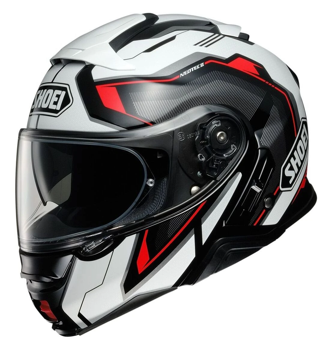 Shoei Helmets Shoei Neotec II Respect Helmet White/Black/Red / LG [Open Box]