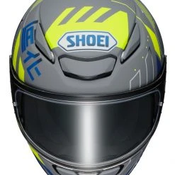 Shoei Helmets Shoei RF-1400 Accolade Helmet -Helmets Sale 2024 shoei rf1400 accolade helmet grey blue yellow 2
