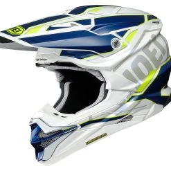 Shoei Helmets Shoei VFX-EVO Allegiant Helmet -Helmets Sale 2024 shoei vfxevo allegiant helmet white blue yellow