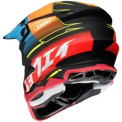 Shoei Helmets Helmet Closeouts Shoei VFX-EVO Zinger Helmet -Helmets Sale 2024 shoei vfxevo zinger helmet matte blue orange red 2