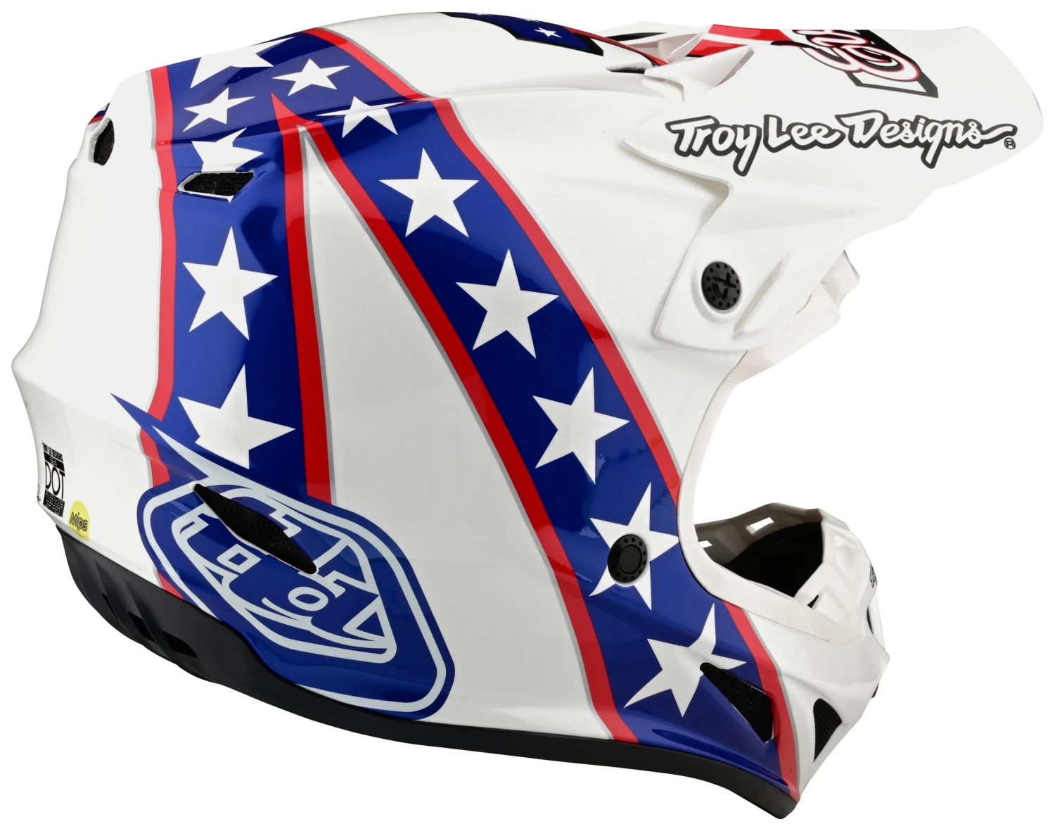 Helmet Closeouts Troy Lee Designs SE4 Evel Knievel Helmet 5 Helmet Closeouts Troy Lee Designs SE4 Evel Knievel Helmet - Image 5