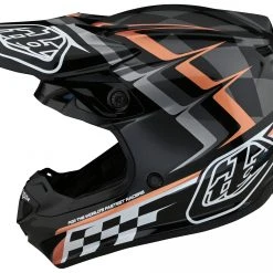 Troy Lee Designs SE4 Polyacrylite Warped Helmet -Helmets Sale 2024 troy lee designs se4 polyacrylite warped helmet black copper scaled